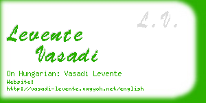 levente vasadi business card